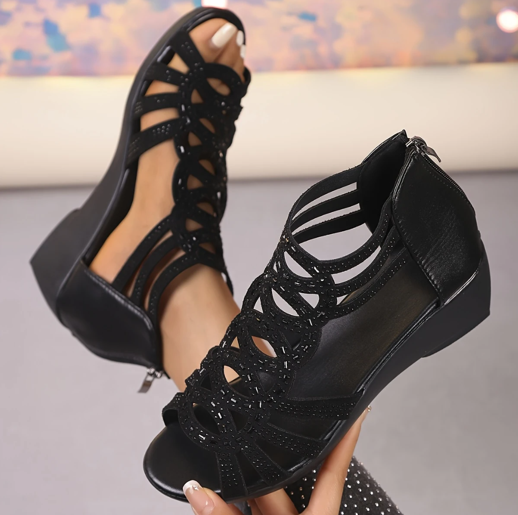 🤩SANDALIA ÉPICA ROMANA💘⭐⭐⭐⭐⭐ BRILLA CON ESTILO Y COMODIDAD💫DESLUMBRA CON CADA PASO💖