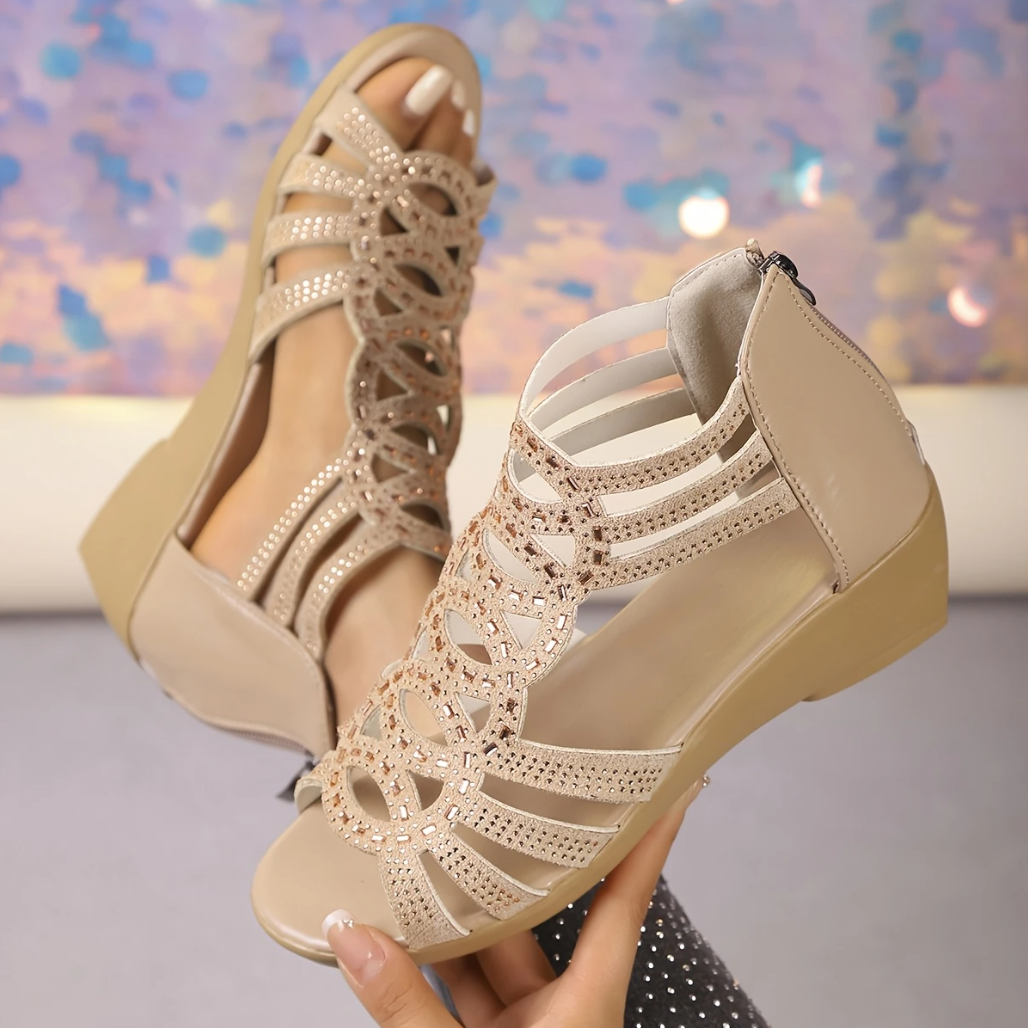 🤩SANDALIA ÉPICA ROMANA💘⭐⭐⭐⭐⭐ BRILLA CON ESTILO Y COMODIDAD💫DESLUMBRA CON CADA PASO💖