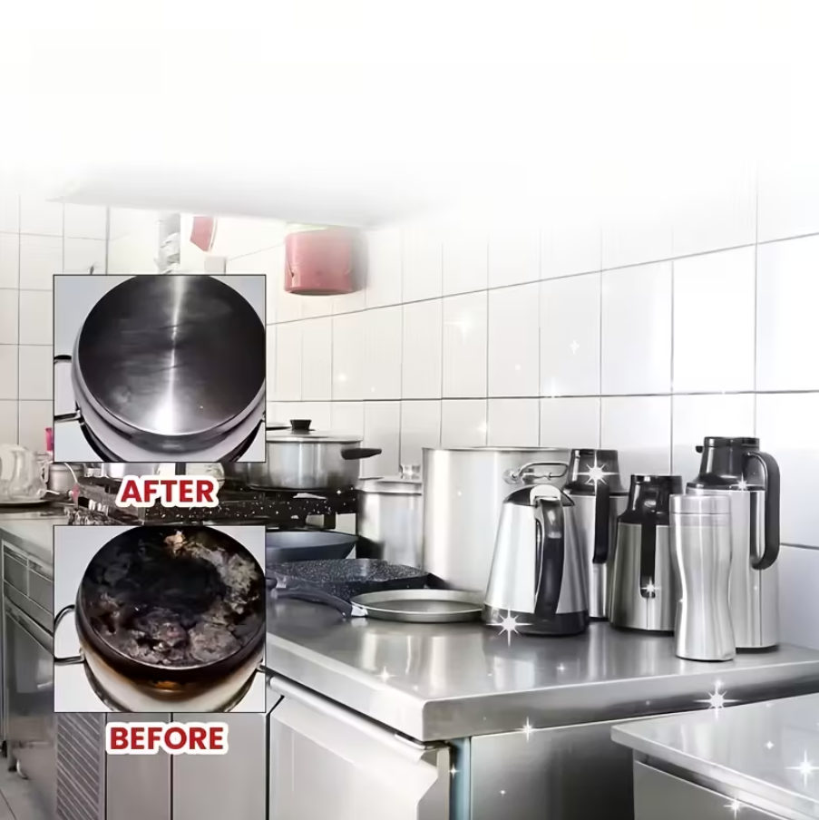 🌀CREMA RESTAURADORA DE OLLAS , SARTENES, BAÑOS Y COCINAS💥BRILLO EN SEGUNDOS ⏱️✨