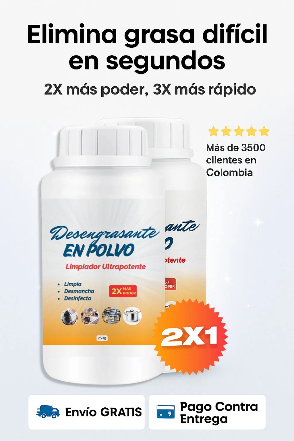 💥🌀DESENGRASANTE EN POLVO🫧LIMPIADOR ULTRA POTENTE🔥PAGUE 1 LLEVE 2🎁