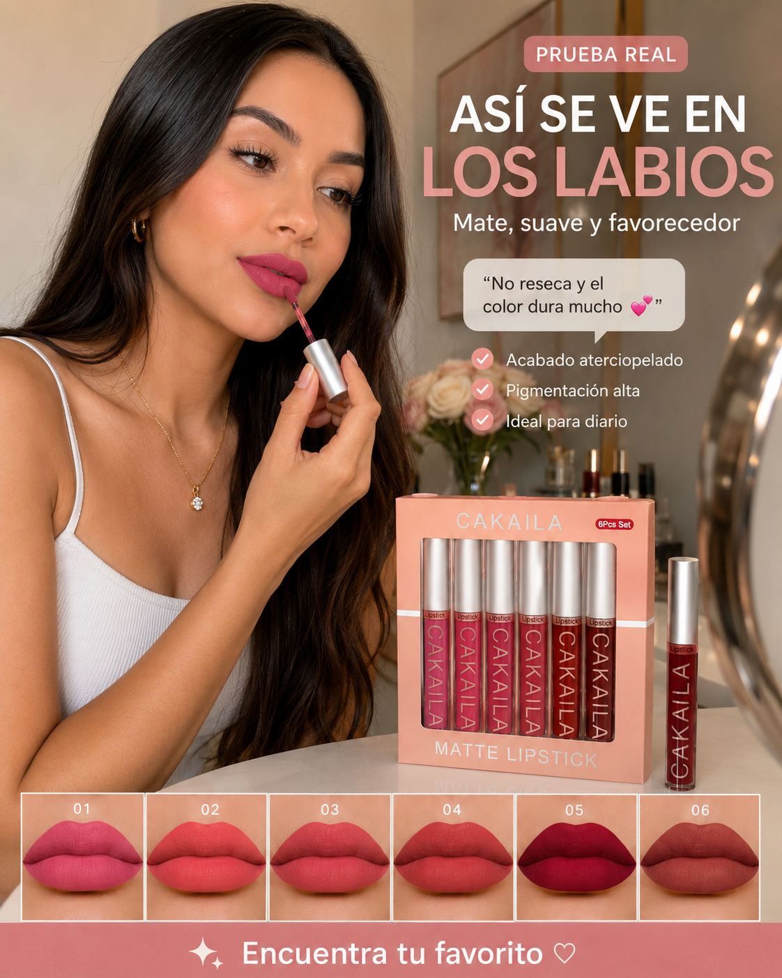 💖SET DE 6 LABIALES💋 MATTE MAGIA INTENSA