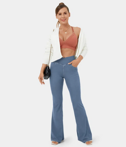 👖PANTALON BOTA CAMPANA😍 JEANS GLAM💎RESALTA TU FIGURA DEFINE TU ESTILO