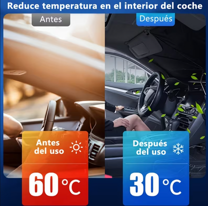 🚗☂️SOMBRILLA PARASOL☀️🔥 PROTEGE TU AUTO DEL CALOR EXTREMO EN SEGUNDOS ☂️🚗