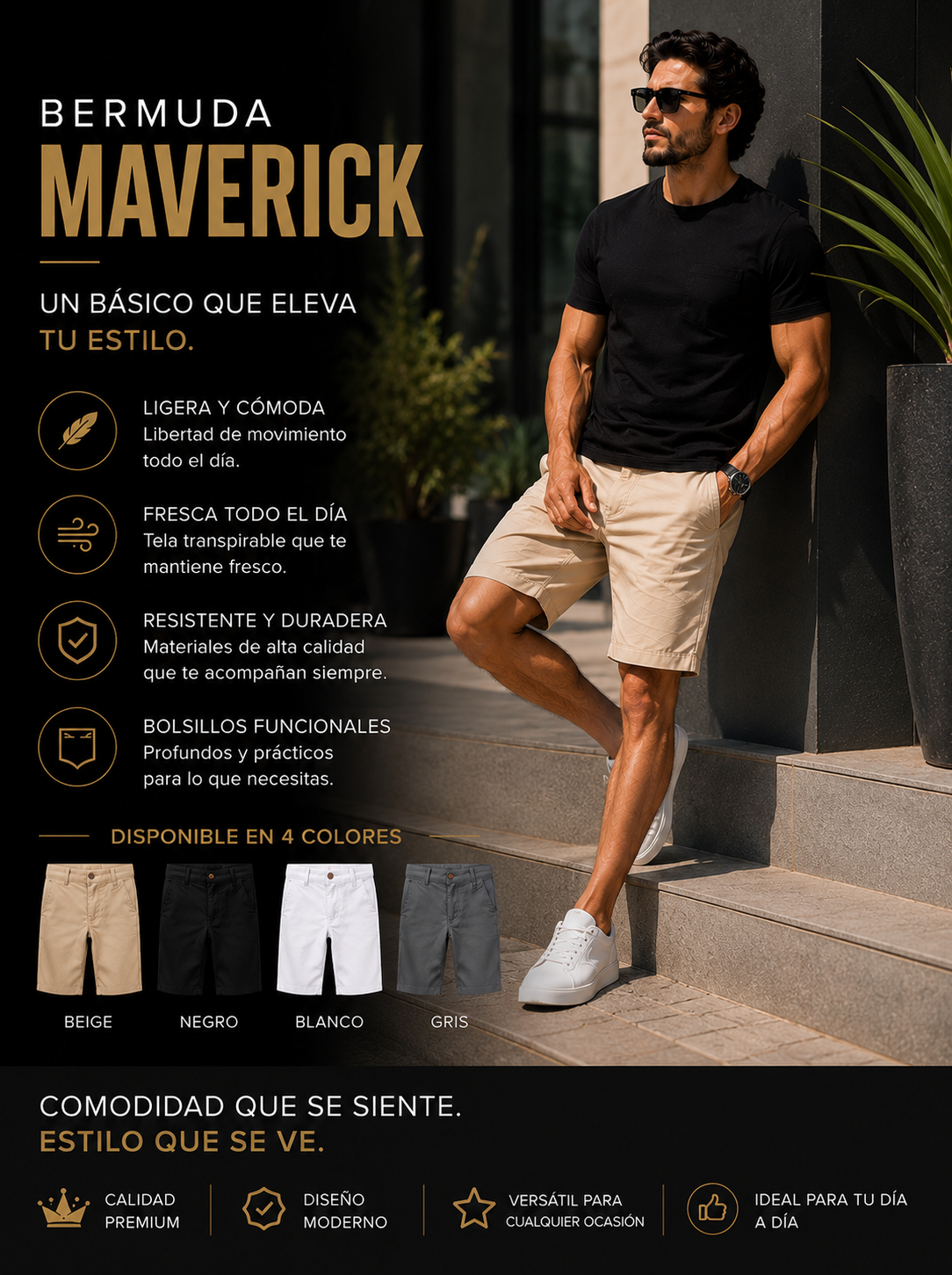 ⭐💎 BERMUDA MAVERICK™ | Diseño premium para cualquier ocasión