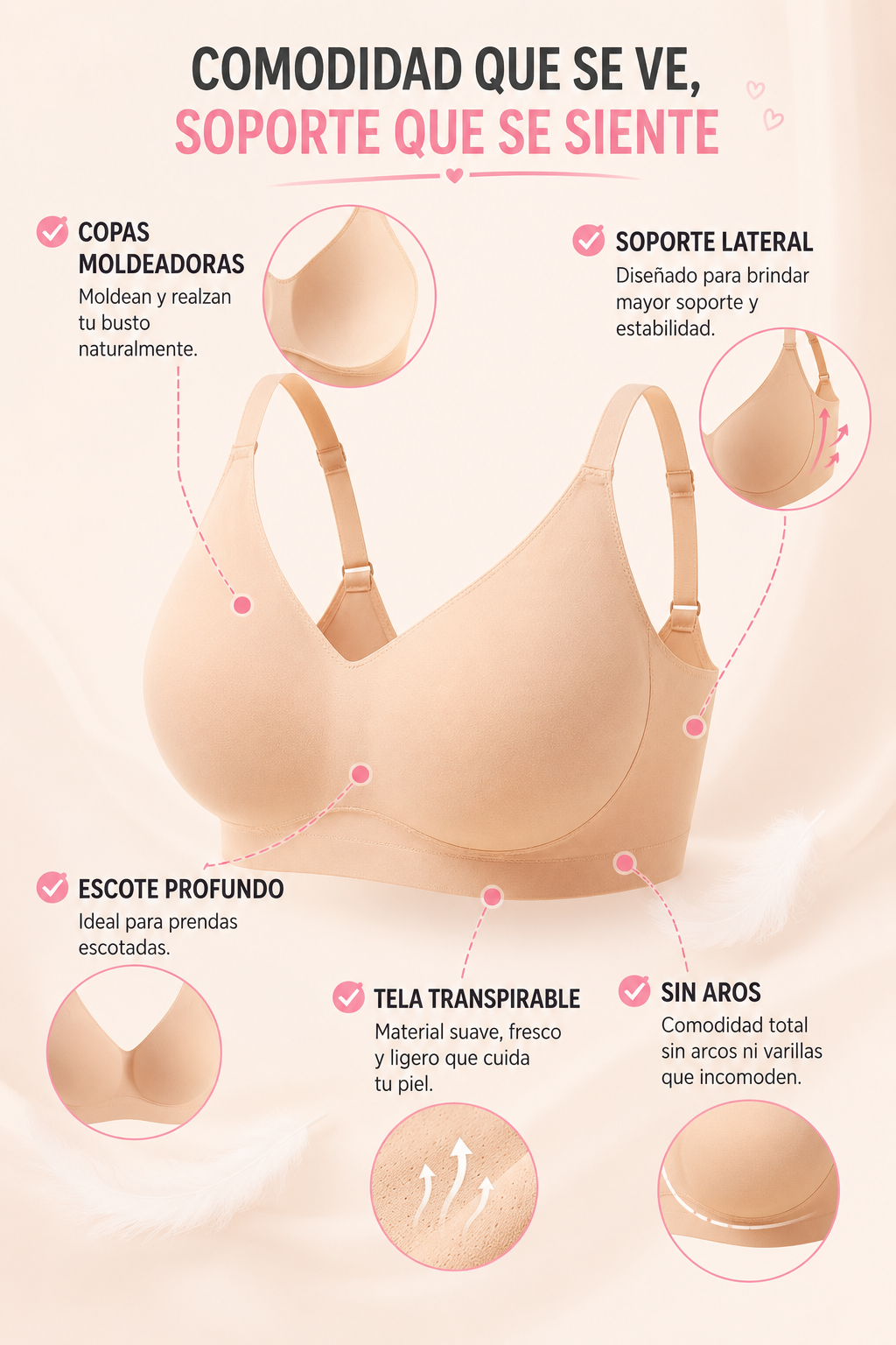💥BRASIER LUNA ULTRALIFT™️🎀LEVANTA Y MOLDEA SIN DOLOR😍