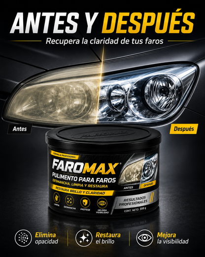 💥FAROMAX🫧DESMANCHA, LIMPIA Y PROTEGE LOS FAROS DE TU VEHICULO🚗PAGUE 1 LLEVE 2💥TIEMPO LIMITADO🏃‍♂️