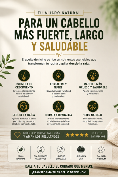 🌿 Aceite Capilar Difeel Castor Premium✨💚