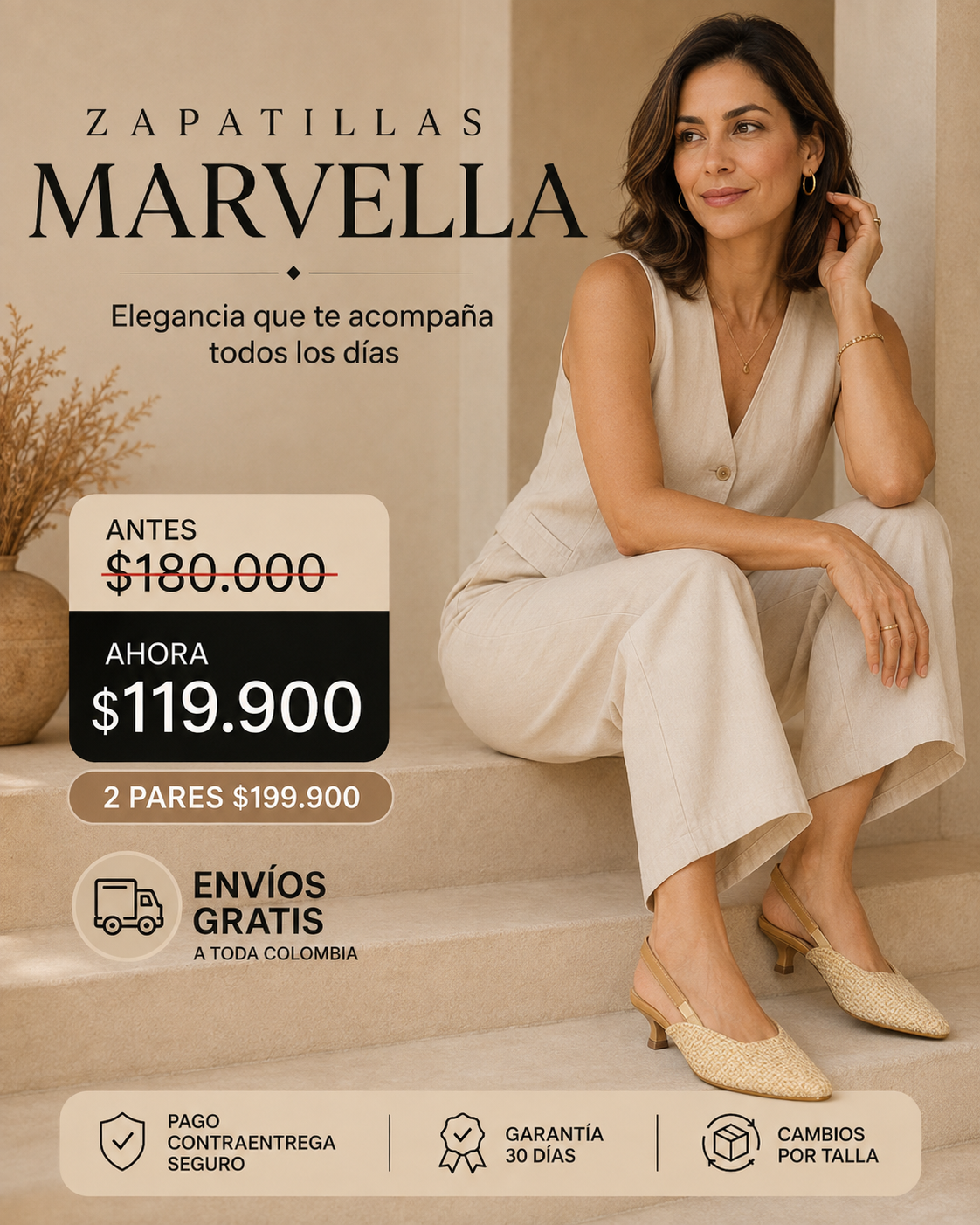 💥Zapatilla Marvella™💫🤍 Elegancia que te acompaña en cada paso. ✨
