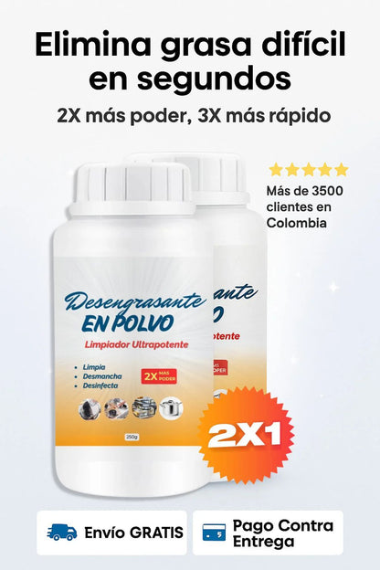 💥🌀DESENGRASANTE EN POLVO🫧LIMPIADOR ULTRA POTENTE🔥PAGUE 1 LLEVE 2🎁
