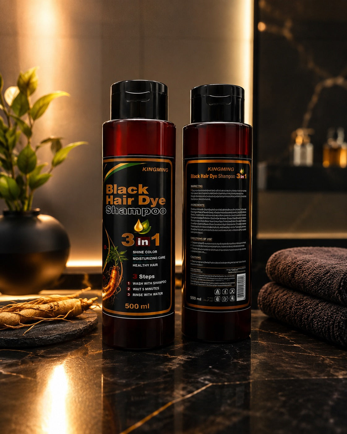 SHAMPOO KINGMING CUBRE CANAS 3 EN 1™